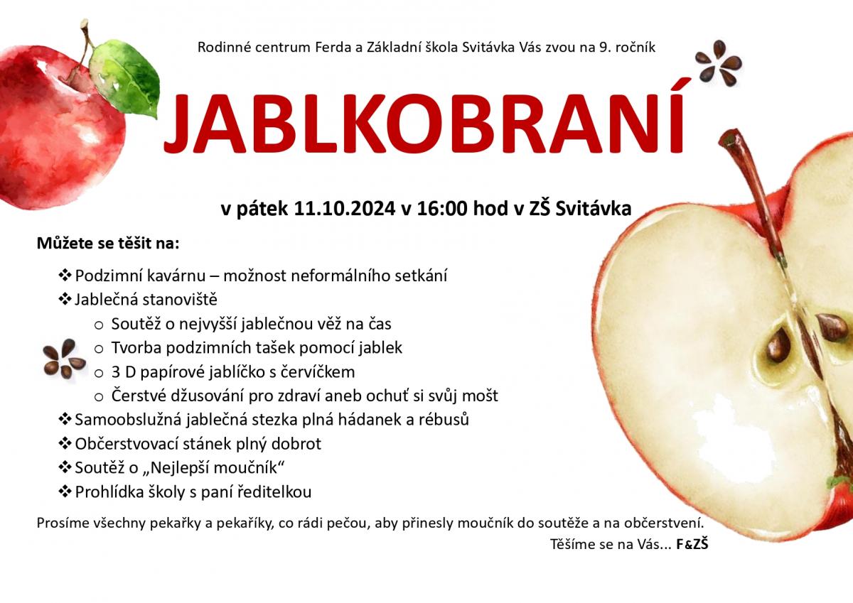 Pozvánka na Jablkobraní 11. 10. 2024